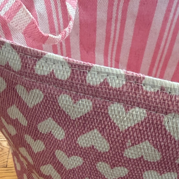 Pink Heart Patterned Storage Basket TM Designs NWT NEW - Picture 4 of 8